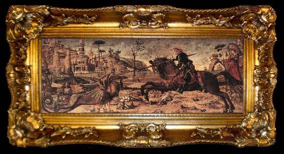 framed  CARPACCIO, Vittore St George and the Dragon df, ta009-2